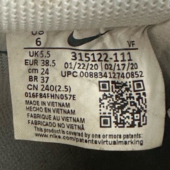 Men’s white nike air force 1’s. worn twice but look brand new. - Picture 4 of 4